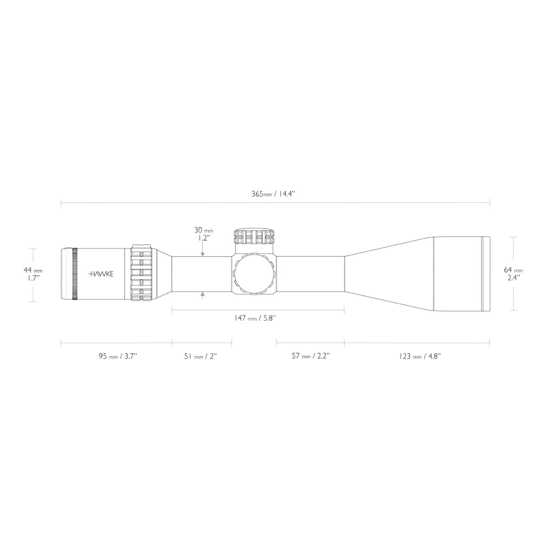 LUNETA HAWKE FRONTIER 5-25X56 FFP MIL PRO SISTEMA H7