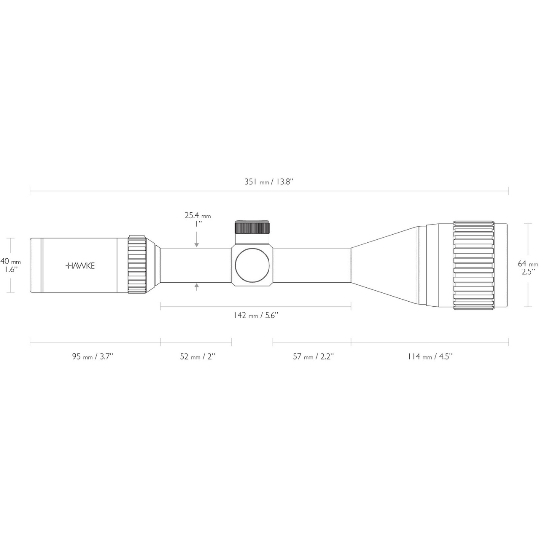 LUNETA HAWKE VANTAGE 3-9x40 SFP PRO MIL DOT 25.4MM